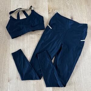 Alala Sports Bra & Leggings Set Aprhrodite Size S Black Gold